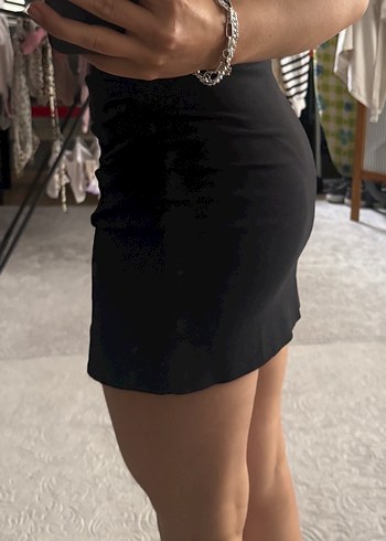 Zara Yırtmaçlı Mini Etek - Görsel 6