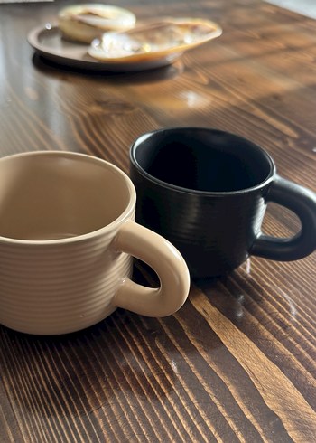 Beyaz ve Siyah Renkli H&M Home Bardak - Görsel 2