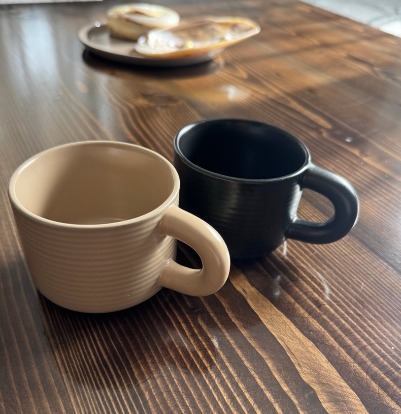 Beyaz ve Siyah Renkli H&M Home Bardak - Görsel 2