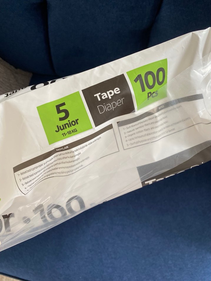 Sleepy Natural Junior 5 Numara 100'lü Bez - Görsel 3