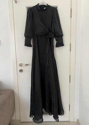 Siyah Uzun Gotik Abiye Elbise - Görsel 3