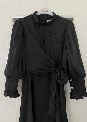 Siyah Uzun Gotik Abiye Elbise - Görsel 4