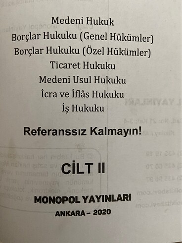  Monopol adli hakimlik soru bankası