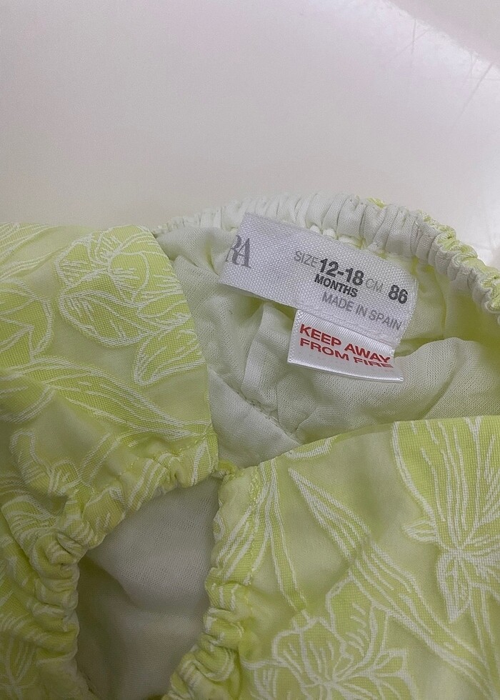 Sarı elbise Şifon desenli - Görsel 5