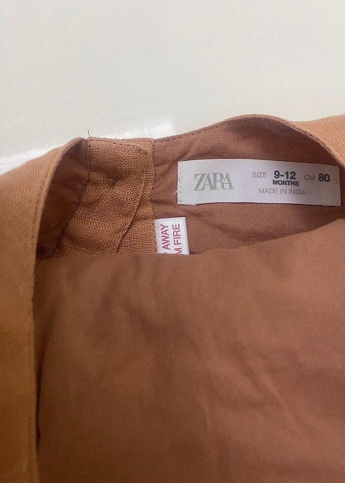 Kız bebek keten tulum - Görsel 4