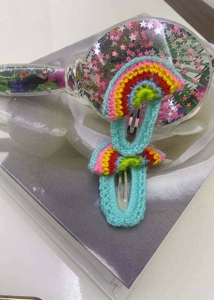 El işi renkli kız bebek tokasj - Görsel 4