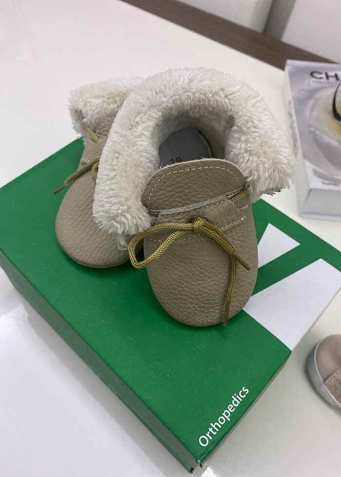 Gerçek deri bebek unısex kışlık ayakkabı - Görsel 3