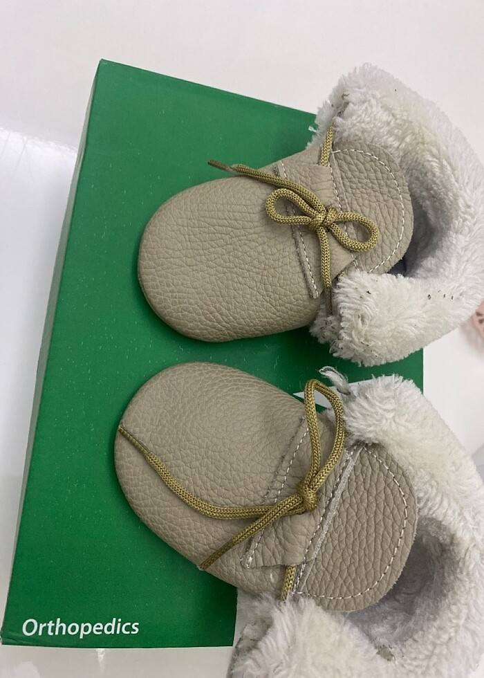 Gerçek deri bebek unısex kışlık ayakkabı - Görsel 4