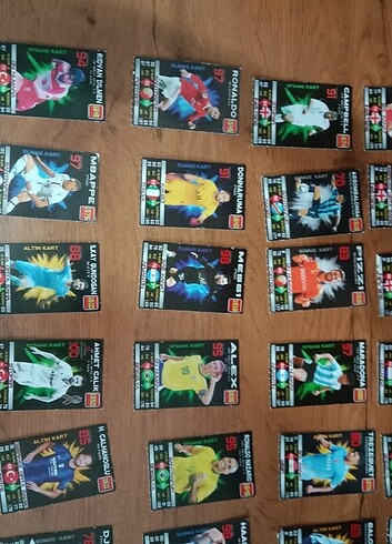  Beden çeşitli Renk Süper Final serisi 108 adet futbolcu kartı 