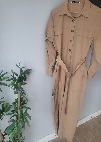 Bej Kadın tulum - Görsel 5