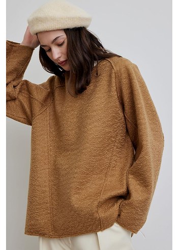 Kadın Oversize Triko Kazak - Görsel 2