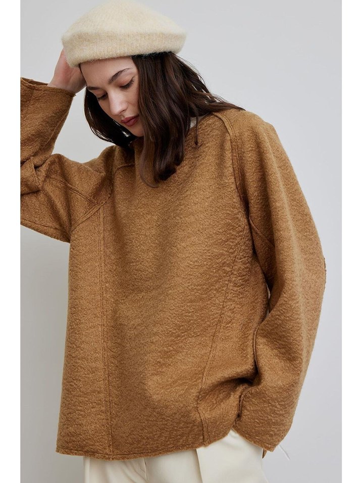 Kadın Oversize Triko Kazak - Görsel 2