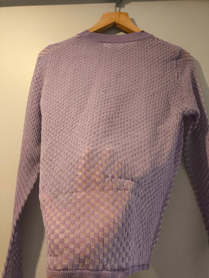 Mango Mor Triko Kadın Uzun Kollu Kazak - Görsel 3