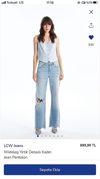 40 Beden lcw jean wide leg