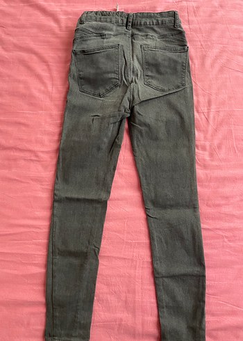 xs Beden Gri Regular Fit Denim Kadın Kot Pantolon