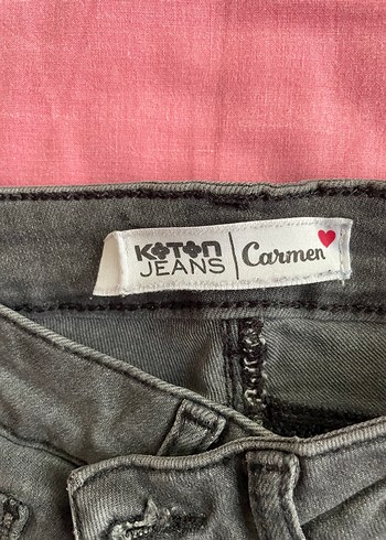 Koton Gri Regular Fit Denim Kadın Kot Pantolon