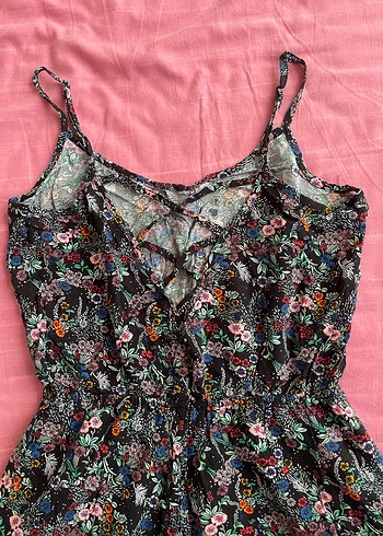 s Beden çeşitli Renk H&M Çiçek Desenli Bohem Mini Plaj Tulum