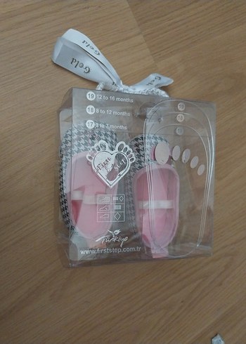 Kız Bebek Pembe İlk Adım Ayakkabısı Fiyonk Detaylı - Görsel 6