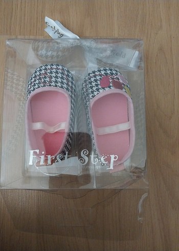 Kız Bebek Pembe İlk Adım Ayakkabısı Fiyonk Detaylı - Görsel 2
