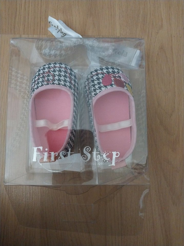 Kız Bebek Pembe İlk Adım Ayakkabısı Fiyonk Detaylı - Görsel 2