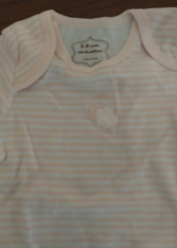 15/18 ay Bej Pastel Renkli çıtçıtlı body - Görsel 5