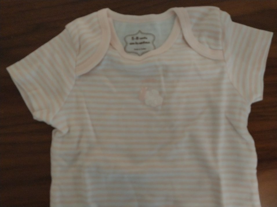 15/18 ay  Bej Pastel Renkli çıtçıtlı body - Görsel 5