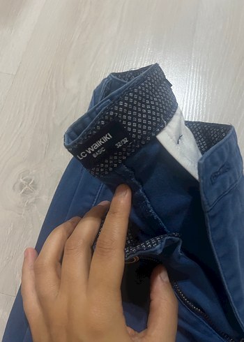 Erkek Lacivert Kemerli Regular Fit Denim Pantolon - Görsel 2