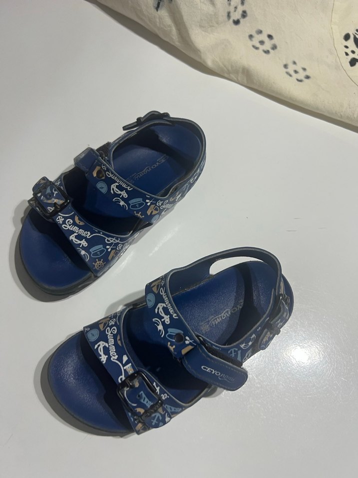 Koyu Mavi Erkek Çocuk Tokalı Terlik - Görsel 2