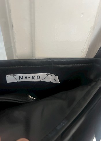 Siyah Deri elbise - Görsel 5