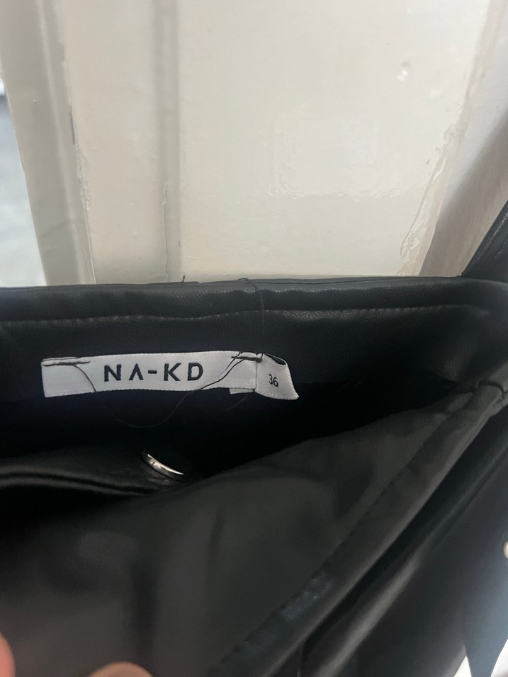 Siyah Deri elbise - Görsel 5