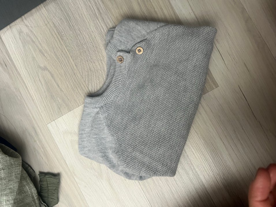 Gri Çocuk Triko Kazak - Görsel 4