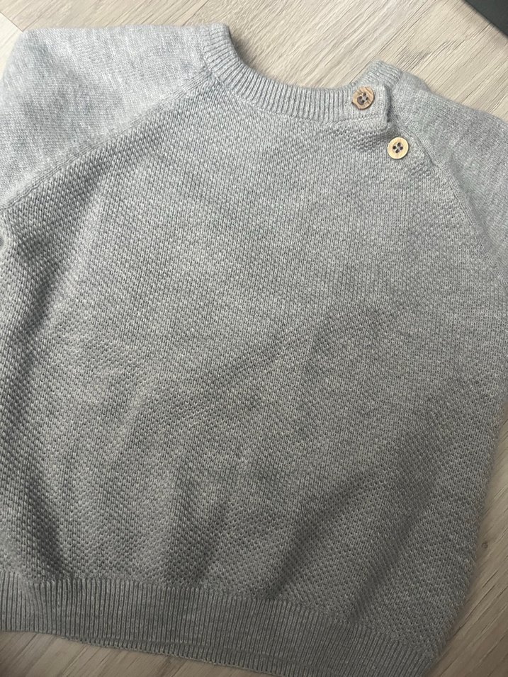 Gri Çocuk Triko Kazak - Görsel 3