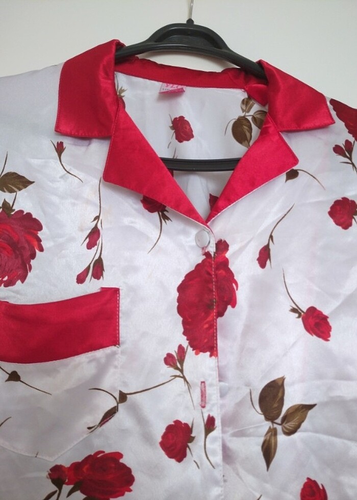 Saten pijama takımı, uzun ve kısa kollu - Görsel 3