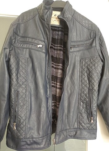 XxL beden etiketli sıfır deri mont - Görsel 3