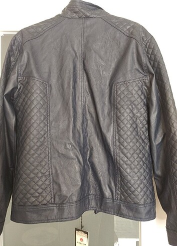 XxL beden etiketli sıfır deri mont - Görsel 6