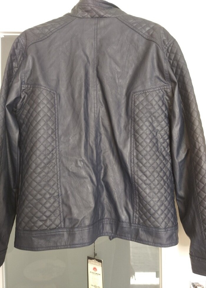 XxL beden etiketli sıfır deri mont - Görsel 5