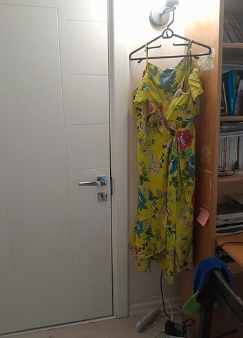 Renk sevenler için,yandan bağlamali,şık elbise - Görsel 2