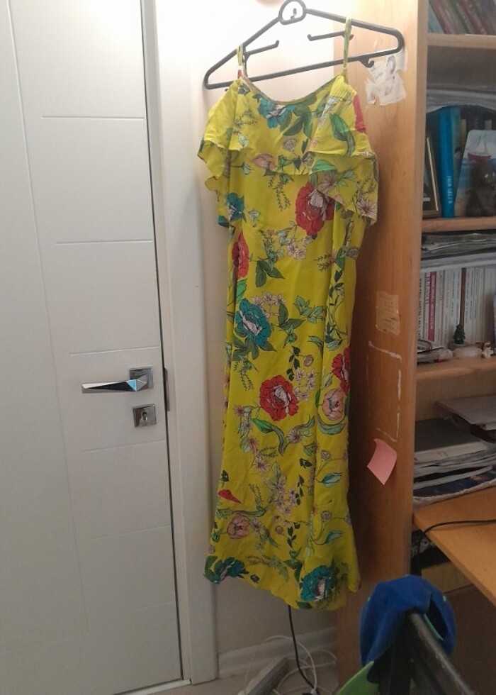 Renk sevenler için,yandan bağlamali,şık elbise - Görsel 4