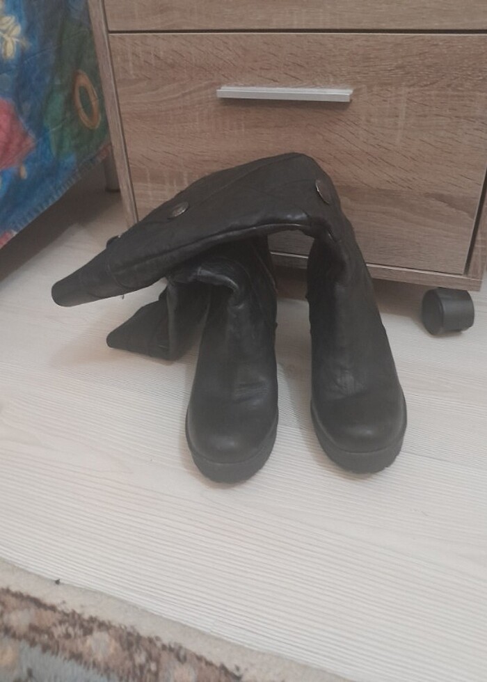 Uzun  Gerçek deri cizme - Görsel 3