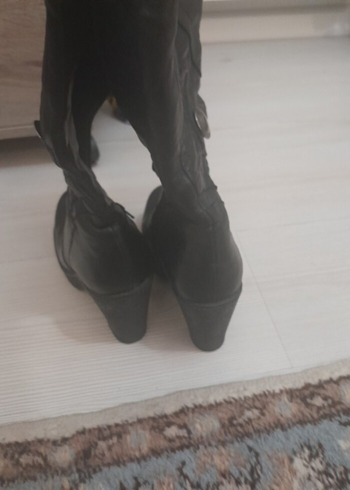 Uzun  Gerçek deri cizme - Görsel 4