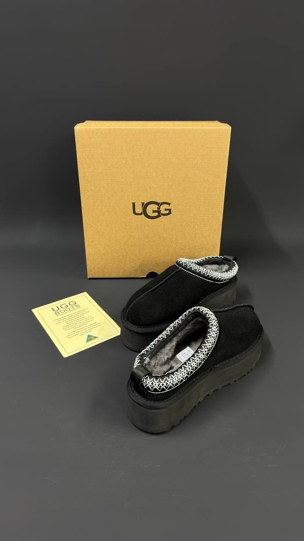 UGG Siyah Platform Topuklu Kadın Terlik - Görsel 3