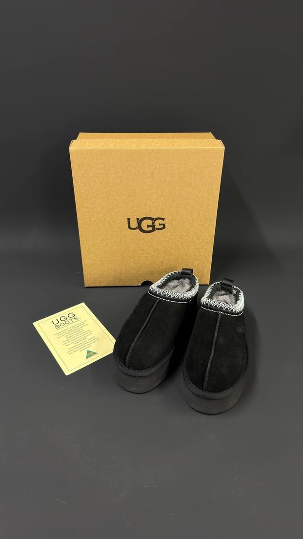 UGG Siyah Platform Topuklu Kadın Terlik - Görsel 4