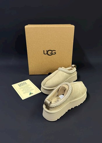 Bej Süet UGG Kadın Platform Terlik - Görsel 4