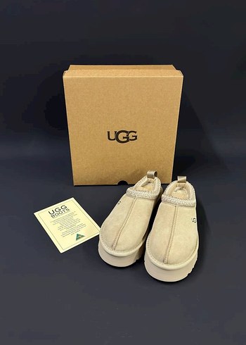 Bej Süet UGG Kadın Platform Terlik - Görsel 2