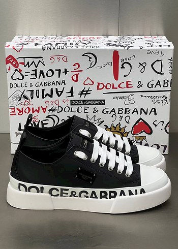 Dolce & Gabbana Dolce&Gabbana Erkek Baskılı Beyaz Sneakers