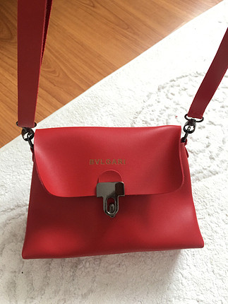 Replika Bvlgari kırmızı mini çanta