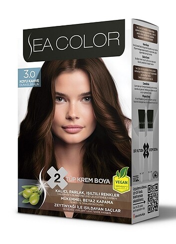 Sea Color 3.0 koyu kahve saç boyası (siyah) 