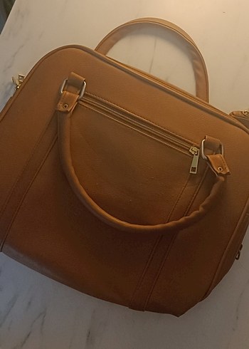 Massimo Dutti - Bej Deri Kadın Çanta ve Cüzdan - Görsel 4