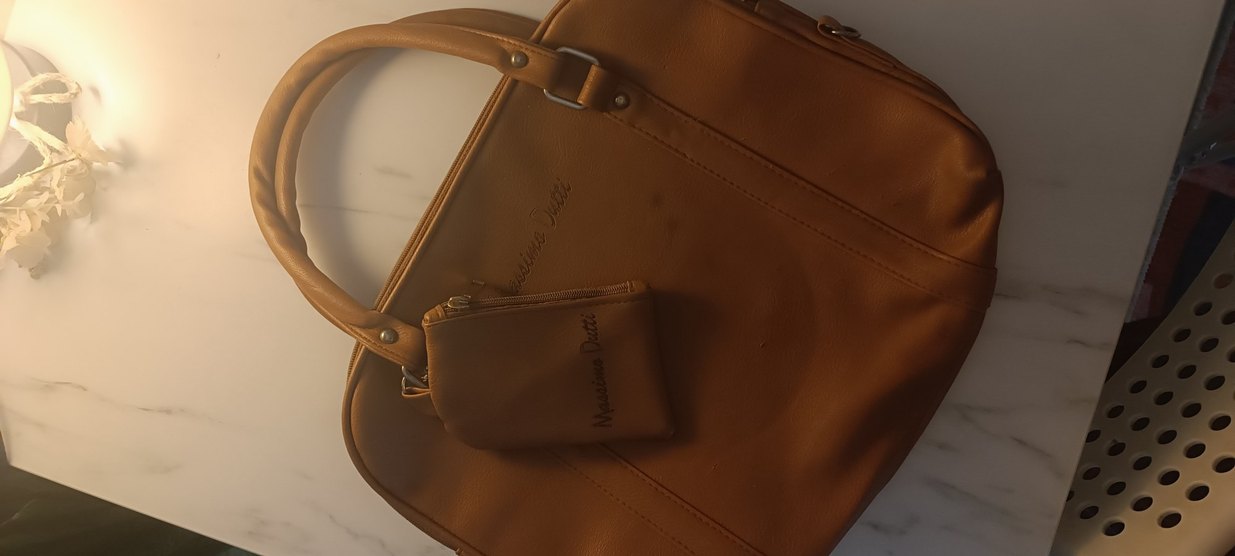 Massimo Dutti - Bej Deri Kadın Çanta ve Cüzdan - Görsel 2