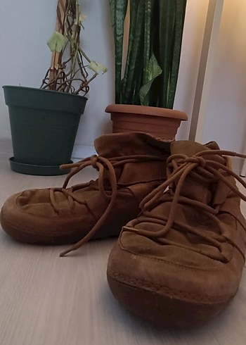 Mango - Bej Süet Kadın Dolgu Topuklu Kar Botu - Görsel 2